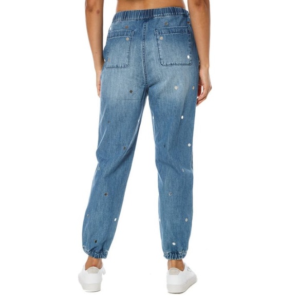 NWT Juicy Couture Del Mar Denim Jogger Pant Blue Wash XL - Picture 3 of 15